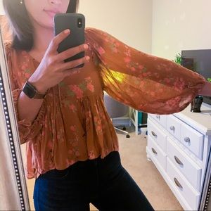 Urban outfitters floral boho top